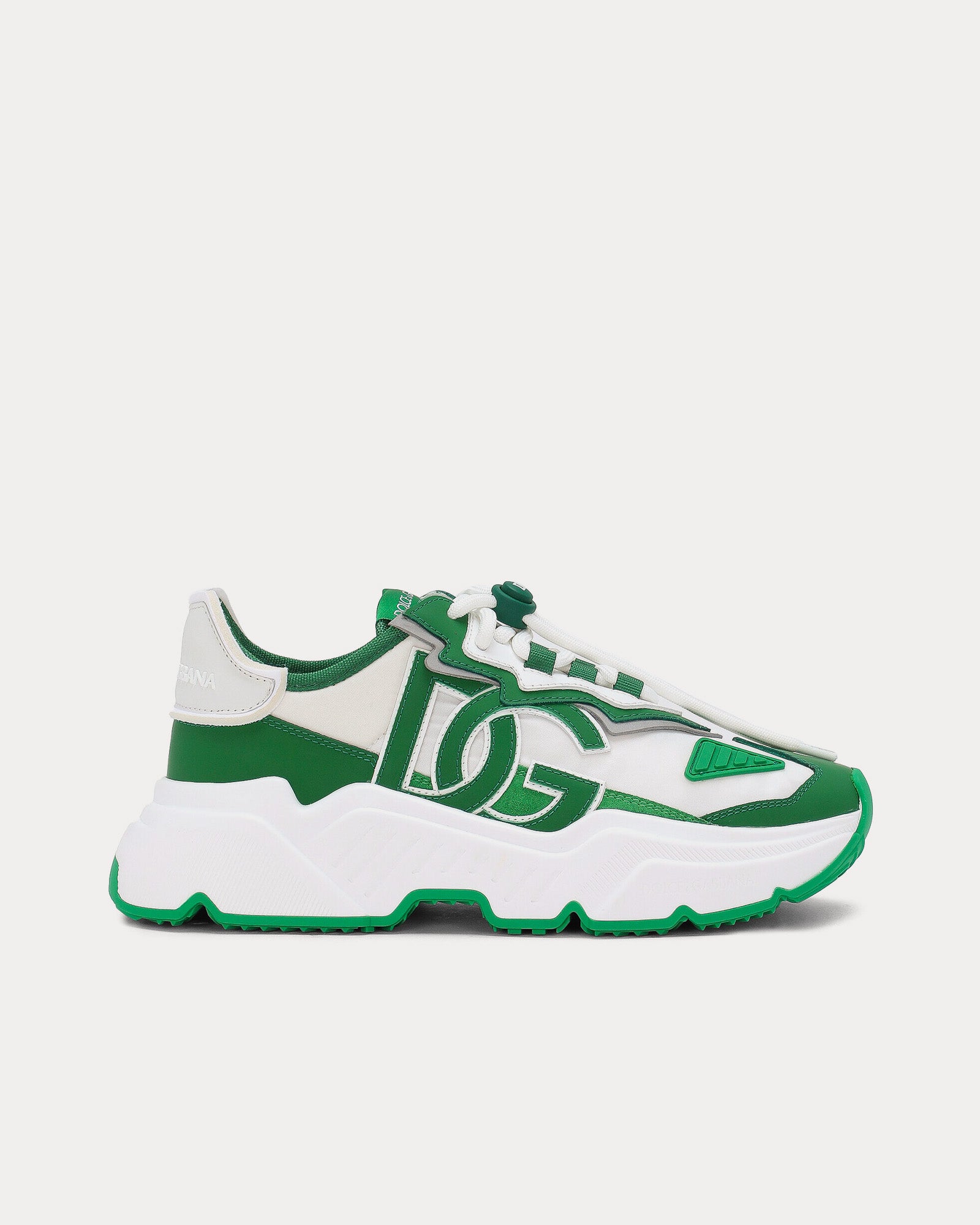 Dolce & Gabbana - Daymaster White / Green Low Top Sneakers
