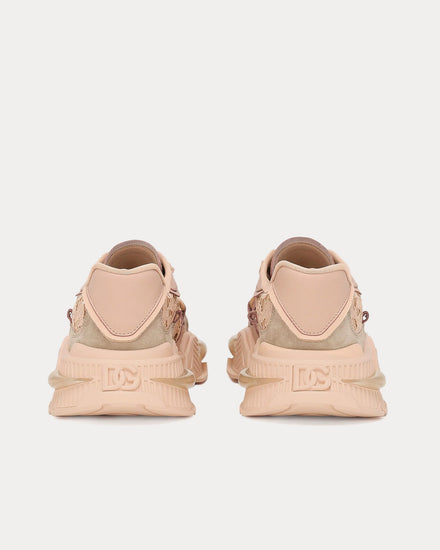 Dolce & Gabbana Airmaster Mixed Materials Beige Low Top Sneakers - 4