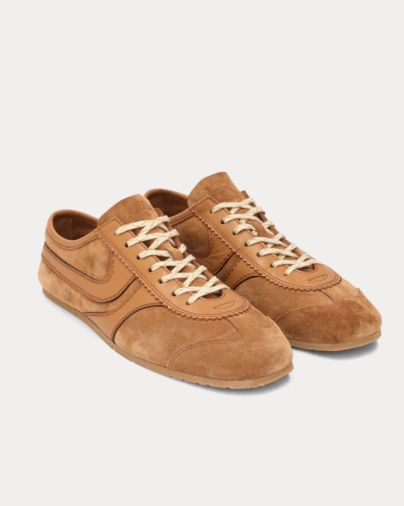 Dries Van Noten Dustin Suede Leather Tan Low Top Sneakers - 2