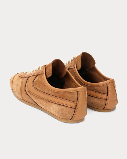 Dries Van Noten Dustin Suede Leather Tan Low Top Sneakers - 3