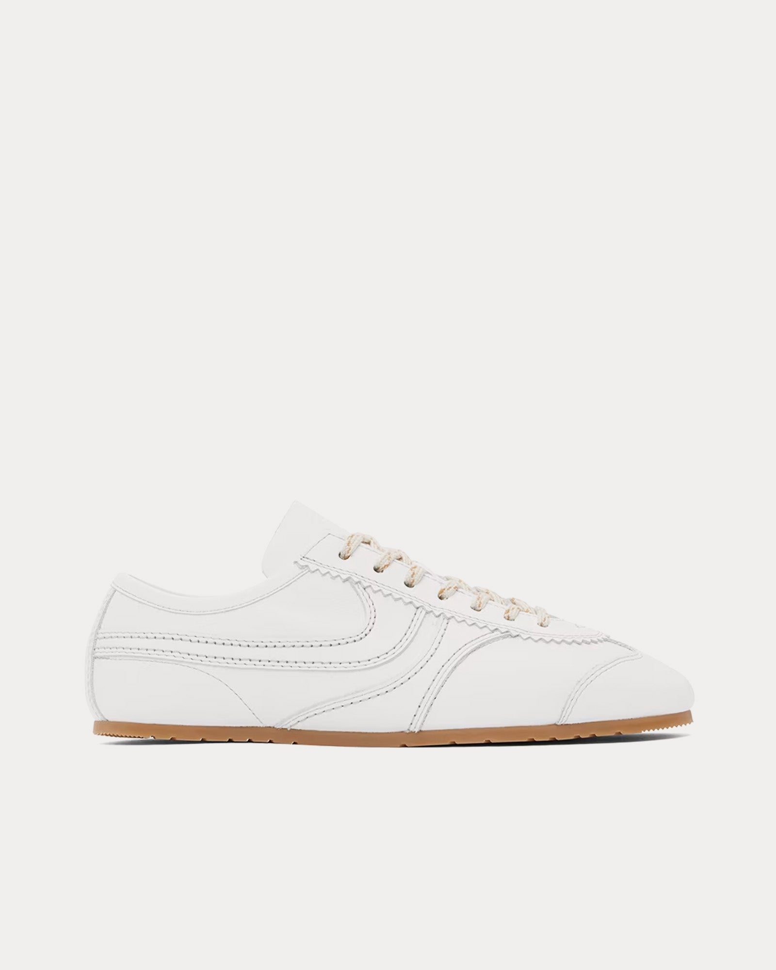 Dries Van Noten - 70's Suede White Low Top Sneakers
