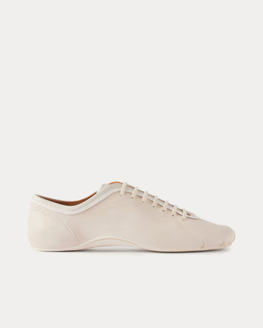 Dries Van Noten Climbing Ballerina Leather Ecru Low Top Sneakers