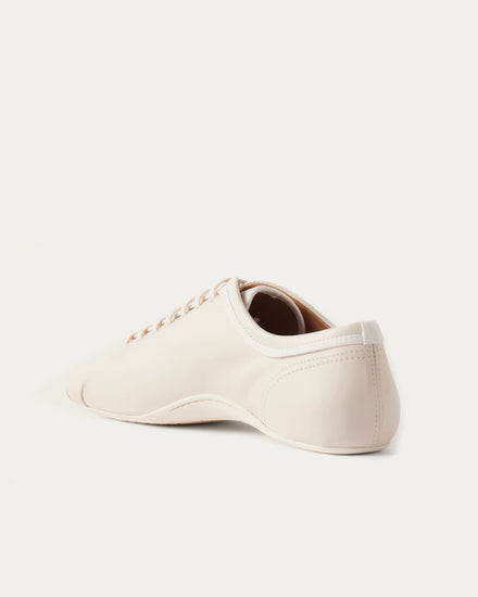 Dries Van Noten Climbing Ballerina Leather Ecru Low Top Sneakers - 2