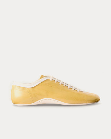 Dries Van Noten Climbing Ballerina Leather Yellow Low Top Sneakers