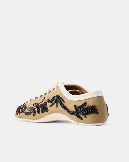 Dries Van Noten Women's Climbing Ballerina Embroidered Camel Low