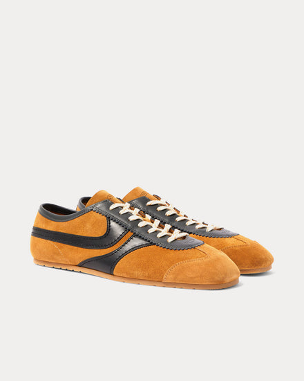 Dries Van Noten Dustin Suede Leather Brown / Black Low Top Sneakers - 3