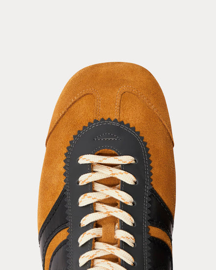 Dries Van Noten Dustin Suede Leather Brown / Black Low Top Sneakers - 4