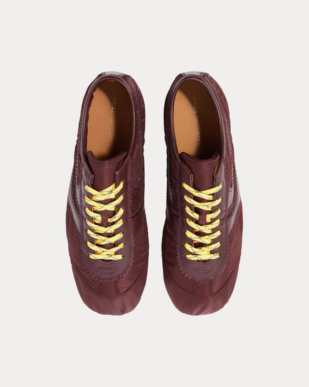 Dries Van Noten Dustin Leather-Trimmed Shell Burgundy Low Top Sneakers - 2