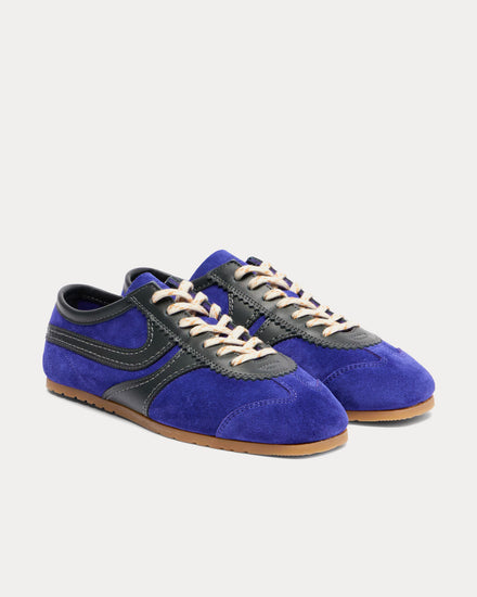 Dries Van Noten Dustin Suede Leather Dark Purple Low Top Sneakers - 2