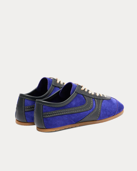Dries Van Noten Dustin Suede Leather Dark Purple Low Top Sneakers - 3