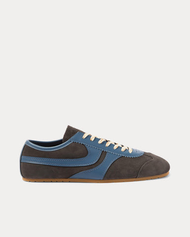 Dries Van Noten Dustin Suede Leather Grey / Blue Low Top Sneakers