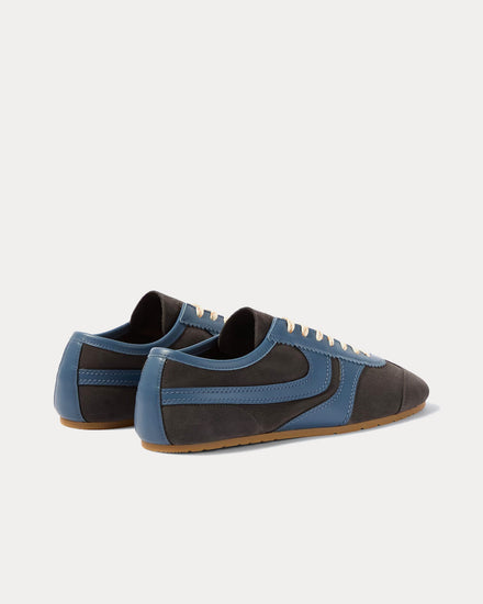 Dries Van Noten Dustin Suede Leather Grey / Blue Low Top Sneakers - 4
