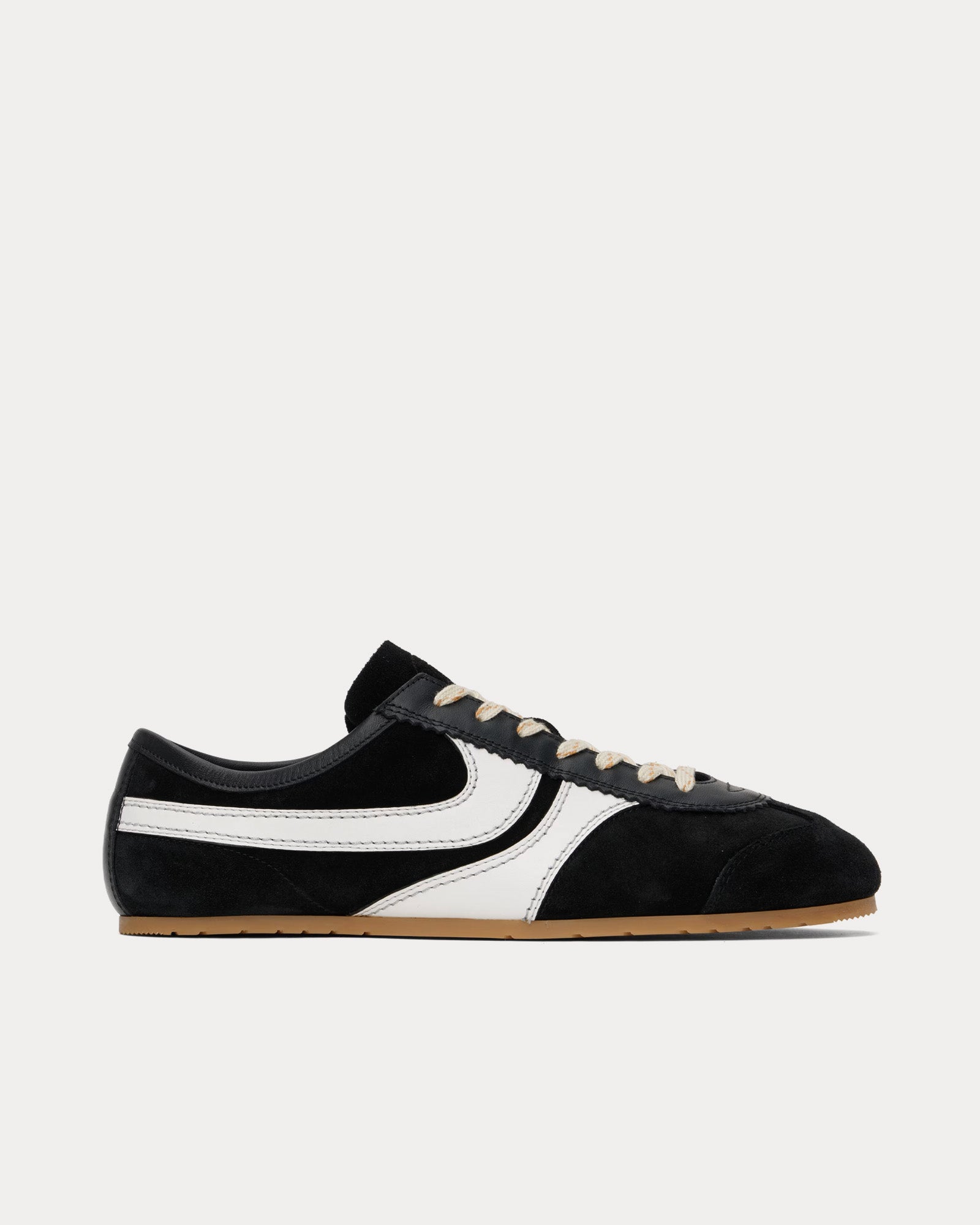 Dries Van Noten Men's Suede Sneaker Black