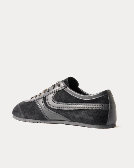 Dries Van Noten Dustin Suede Leather Black Low Top Sneakers - 2