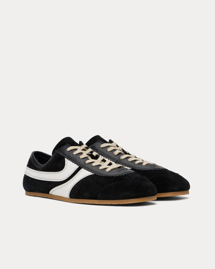 Dries Van Noten Dustin Suede Leather Black Low Top Sneakers - 3