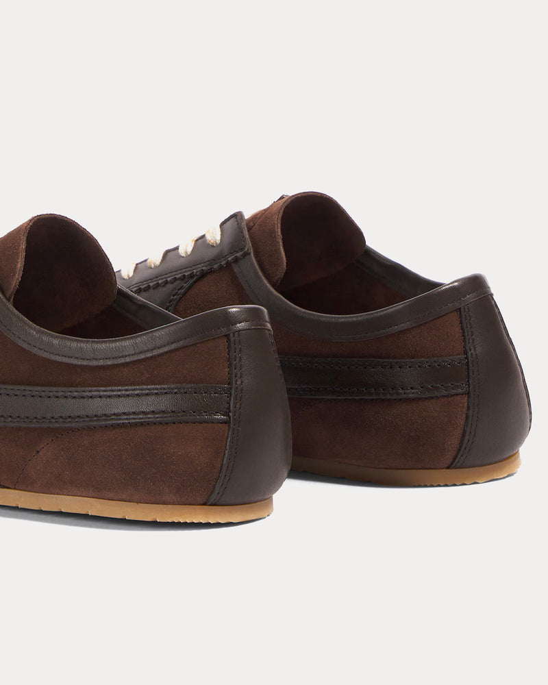 Dries Van Noten Dustin Suede Leather Dark Brown Low Top Sneakers - 4