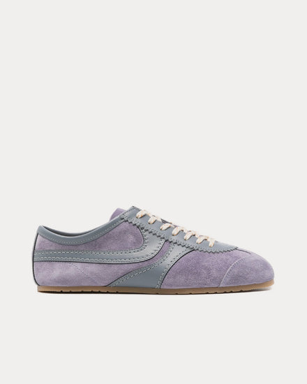 Dries Van Noten Dustin Suede Leather Lilac Low Top Sneakers - 1