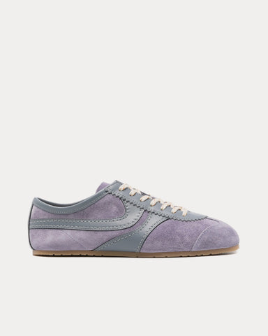 Dries Van Noten Dustin Suede Leather Lilac Low Top Sneakers