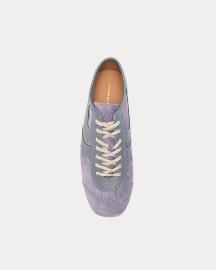 Dries Van Noten Dustin Suede Leather Lilac Low Top Sneakers - 2
