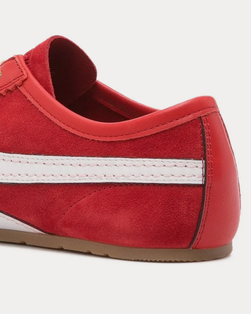 Dries Van Noten Dustin Suede Leather Red Low Top Sneakers - 4