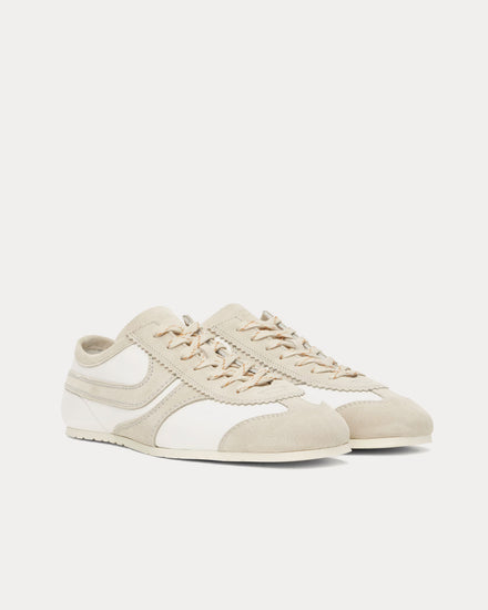 Dries Van Noten Dustin Suede Leather White / Beige Low Top Sneakers - 2