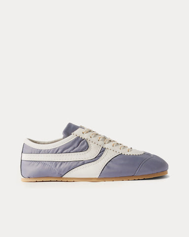 Dries Van Noten Dustin Leather-Trimmed Shell Light Blue Low Top Sneakers