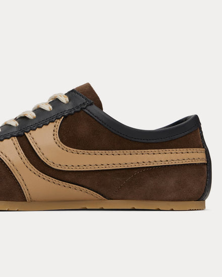 Dries Van Noten Dustin Suede Leather Dark Brown Low Top Sneakers - 4