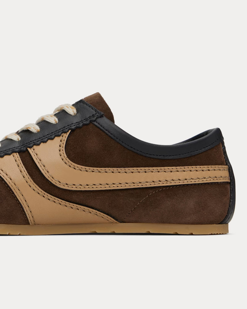 Dries Van Noten Dustin Suede Leather Dark Brown Low Top Sneakers - 4