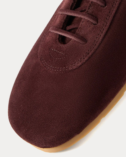 Dries Van Noten Suede Dark Purple Low Top Sneakers - 5