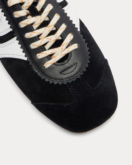 Dries Van Noten Suede Black / White Sneaker Mules - 4