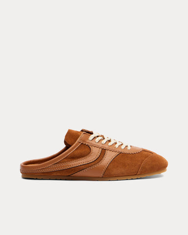 Dries Van Noten Suede Tan Sneaker Mules