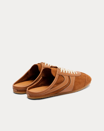 Dries Van Noten Suede Tan Sneaker Mules - 3