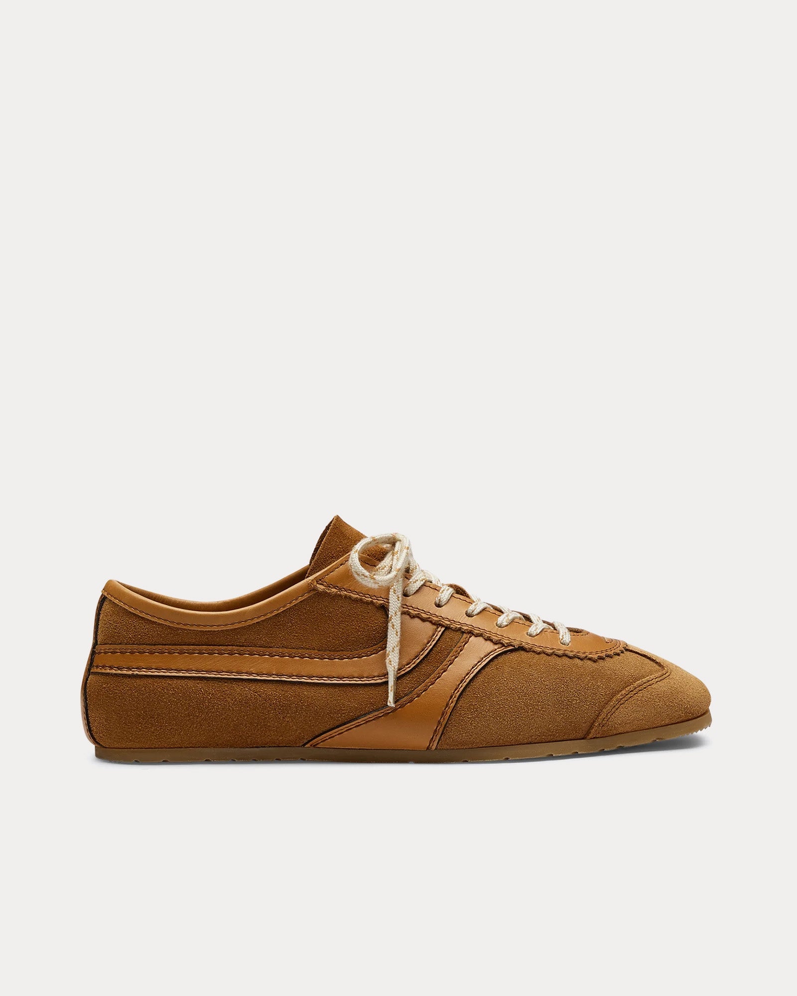 Dries Van Noten Men's Dustin Suede Tan Low Top Sneakers