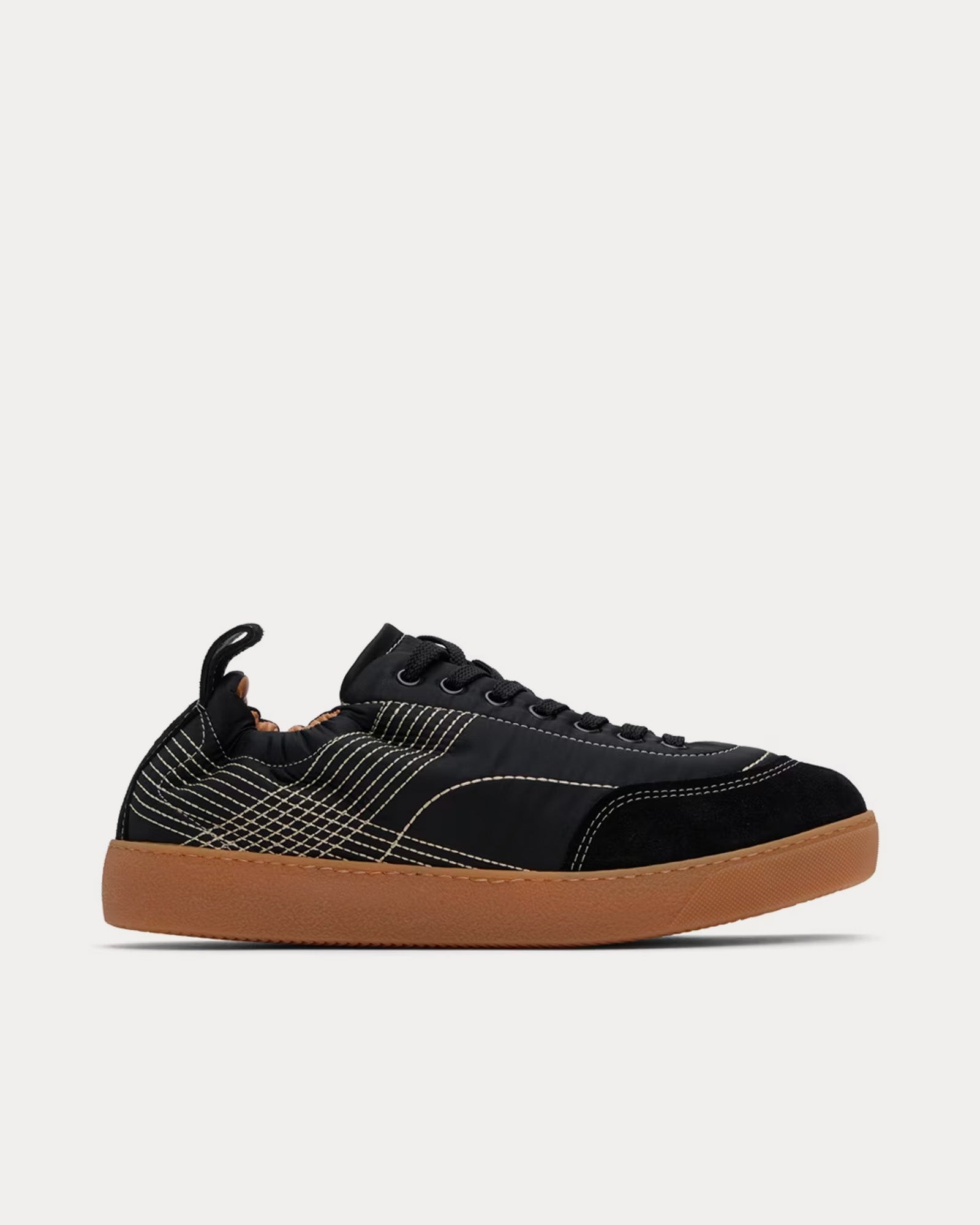 Dries Van Noten - Quilted Black Low Top Sneakers
