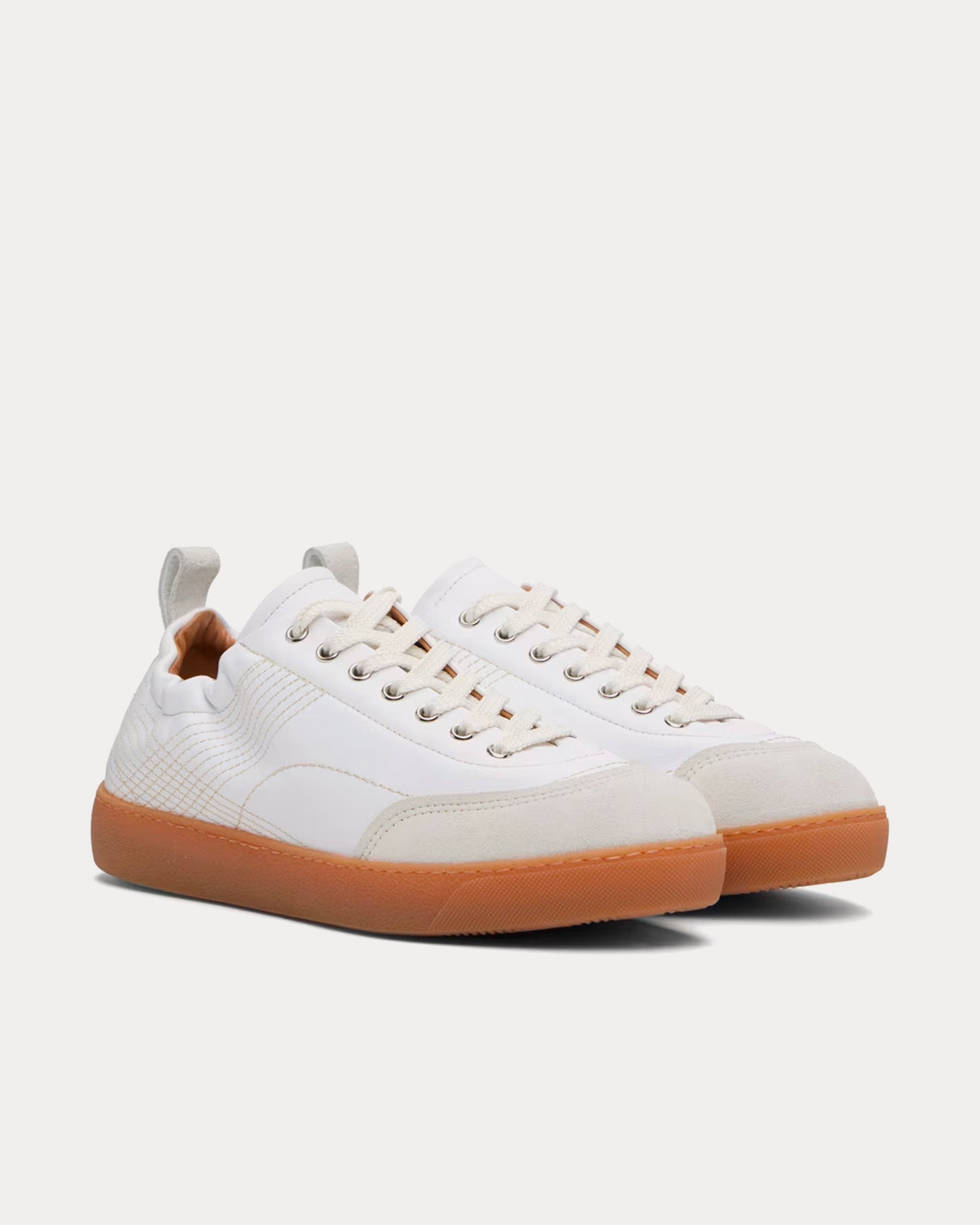 Dries Van Noten - Quilted White Low Top Sneakers