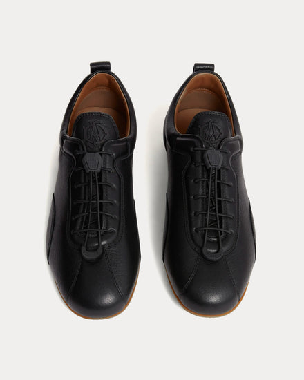 Dunhill Davies Automotive Deerskin Black Low Top Sneakers - 2