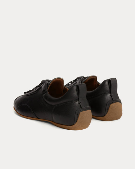 Dunhill Davies Automotive Deerskin Black Low Top Sneakers - 4