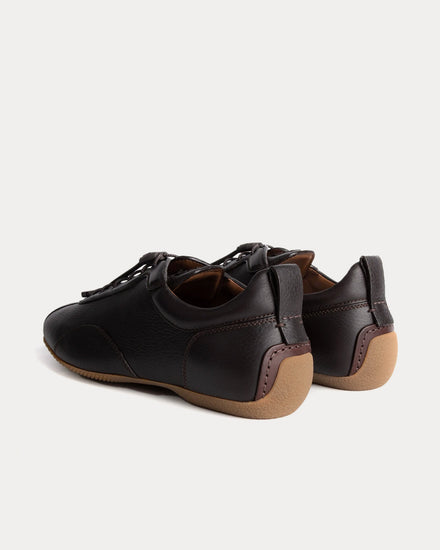 Dunhill Davies Automotive Deerskin Dark Chocolate Low Top Sneakers - 4