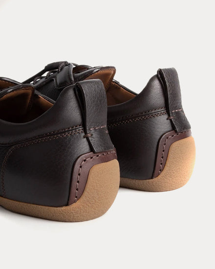 Dunhill Davies Automotive Deerskin Dark Chocolate Low Top Sneakers - 5