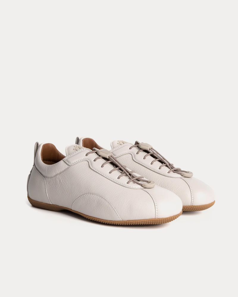 Dunhill Davies Automotive Deerskin Stone Low Top Sneakers - 3