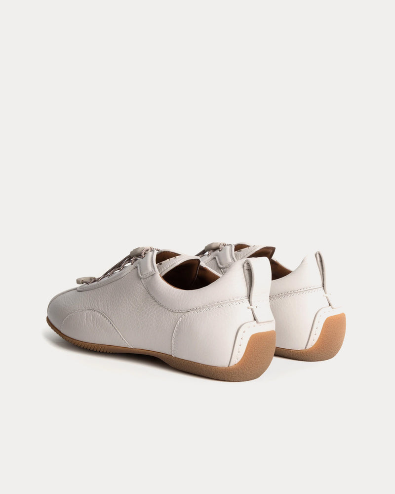 Dunhill Davies Automotive Deerskin Stone Low Top Sneakers - 4