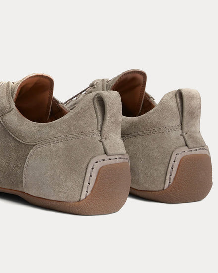 Dunhill Davies Automotive Suede Light Grey Low Top Sneakers - 4