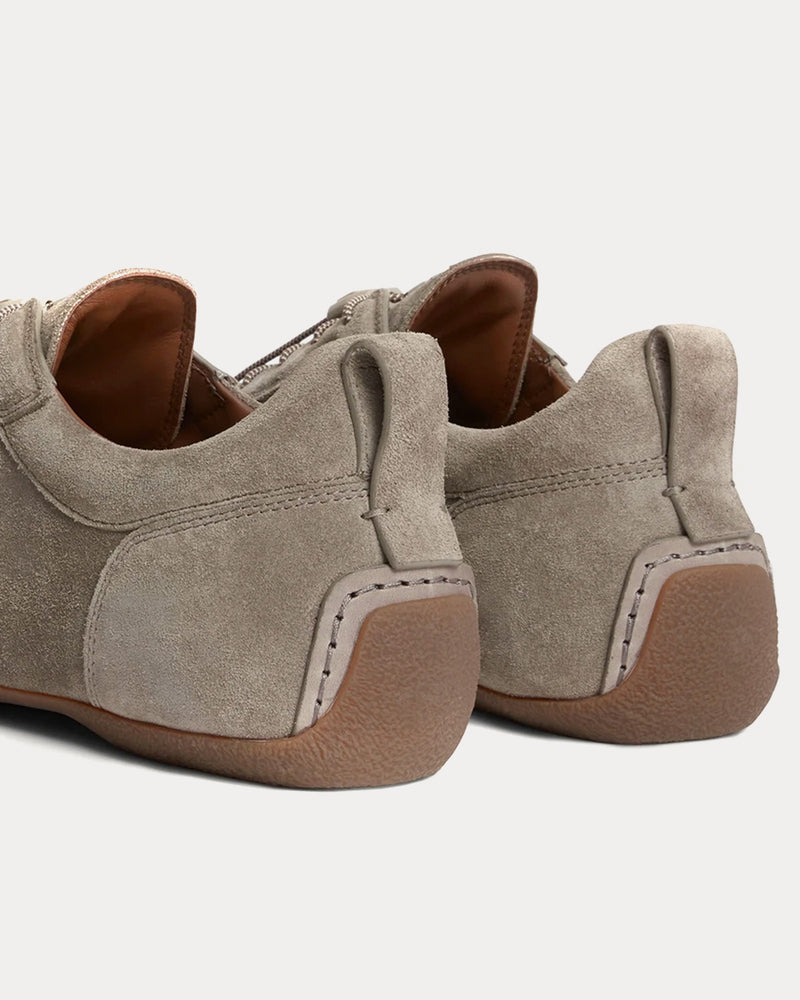 Dunhill Davies Automotive Suede Light Grey Low Top Sneakers - 4