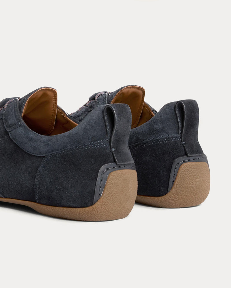 Dunhill Davies Automotive Suede Midnight Blue Low Top Sneakers - 4