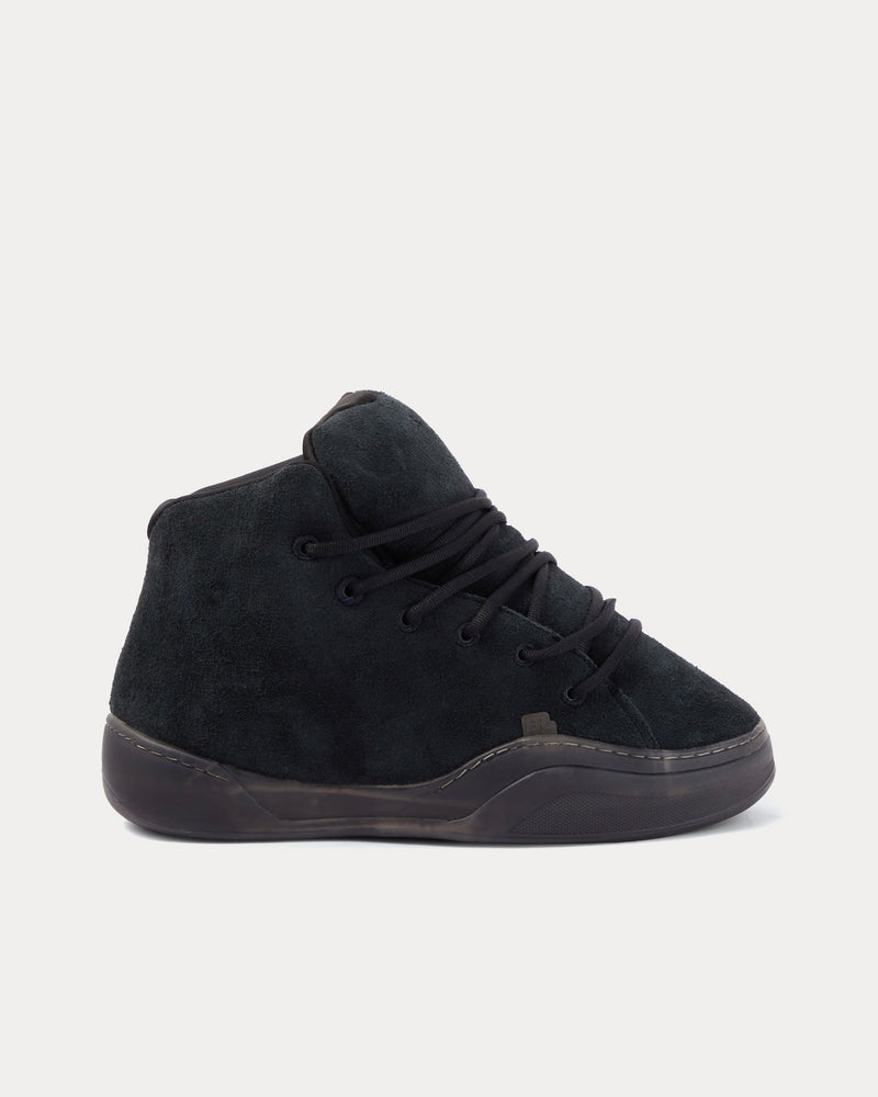 靴 ERL SUEDE VAMP HIGH 26cm ERL Men's Vamp Suede Black High Top Sneakers