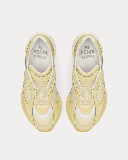 Fendi First 1 Nylon Yellow Low Top Sneakers - 2