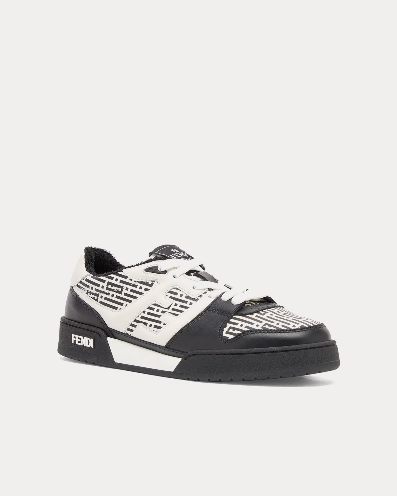 Fendi by Stefano Pilati - Match Leather White / Black Low Top Sneakers