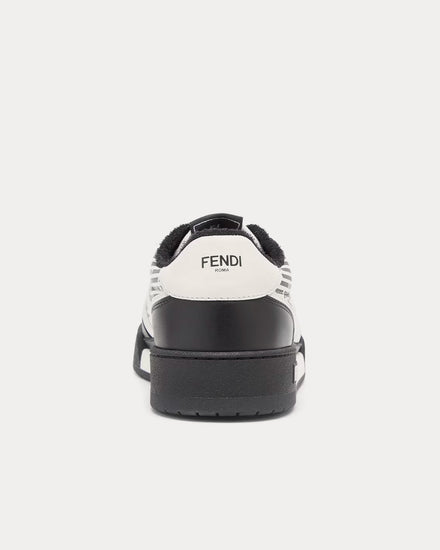 Fendi by Stefano Pilati Match Leather White / Black Low Top Sneakers - 3