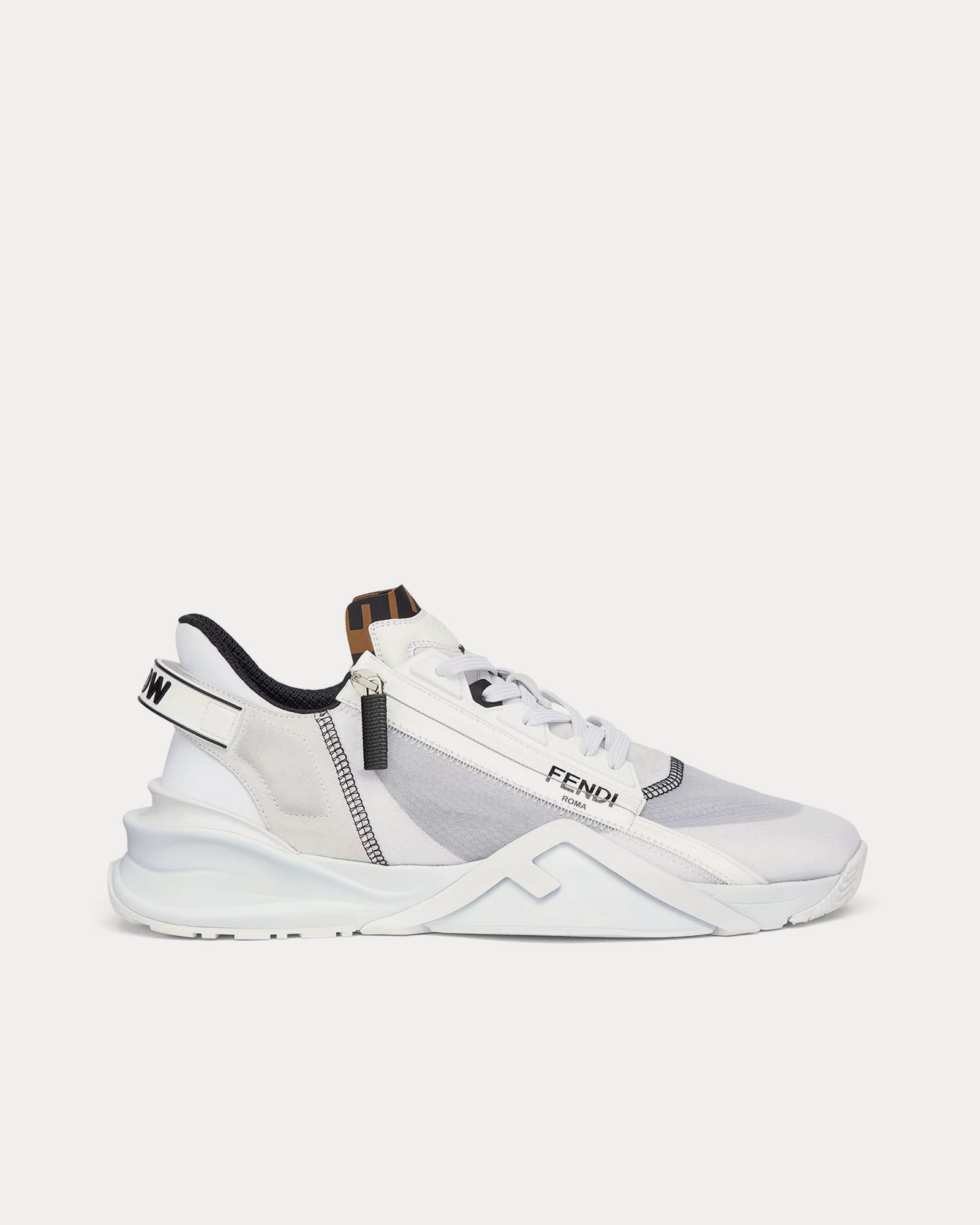 Fendi by Marc Jacobs Flow Nylon White Low Top Sneakers Sneak in Peace