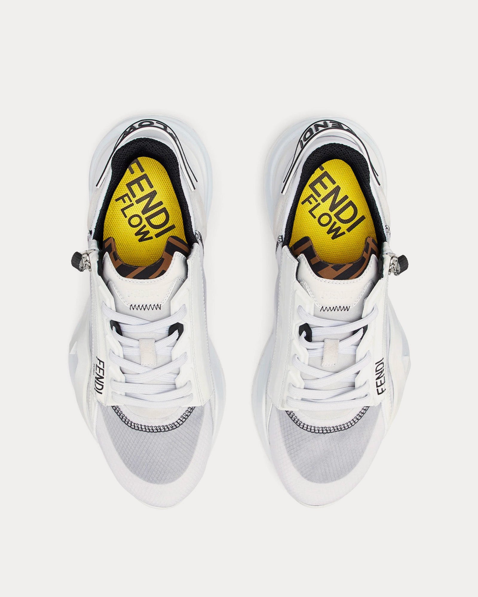 Fendi by Marc Jacobs - Flow Nylon White Low Top Sneakers